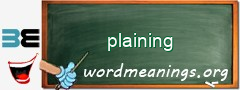 WordMeaning blackboard for plaining